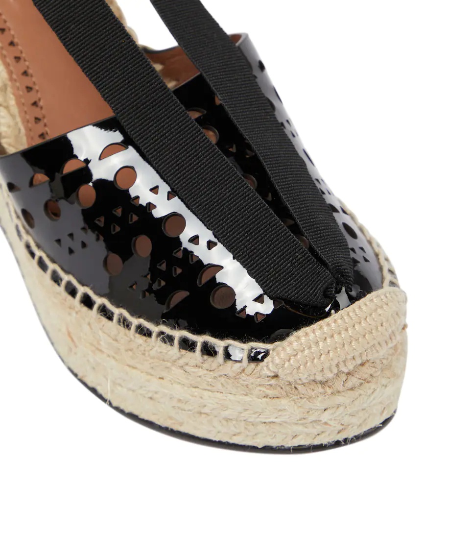 Laser-cut espadrille wedges - 6