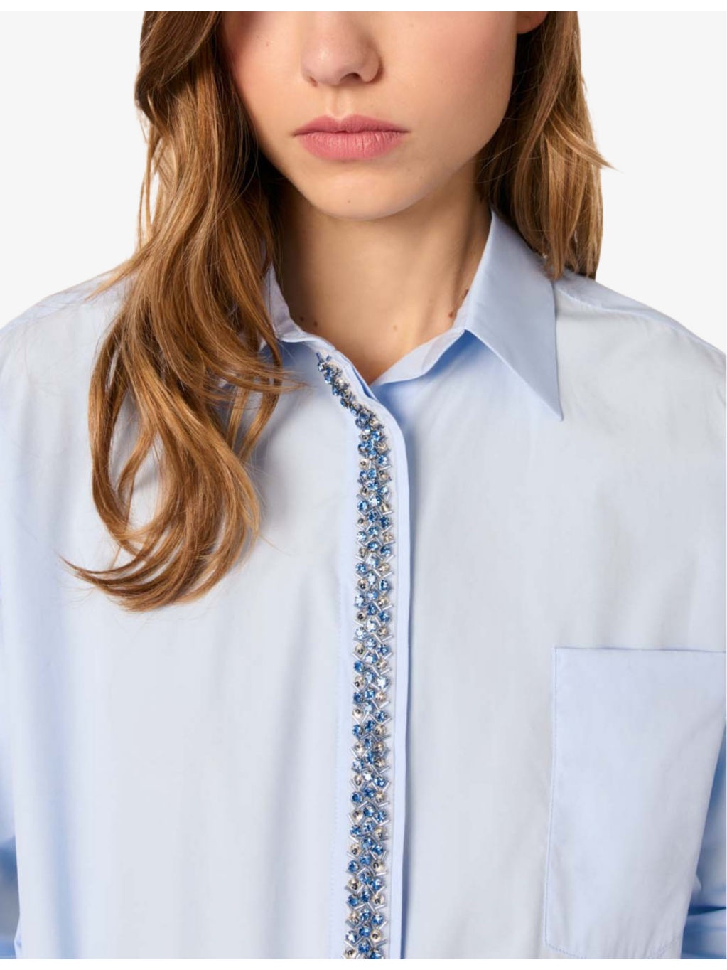 Bead-embellished relaxed-fit cotton shirt - 5