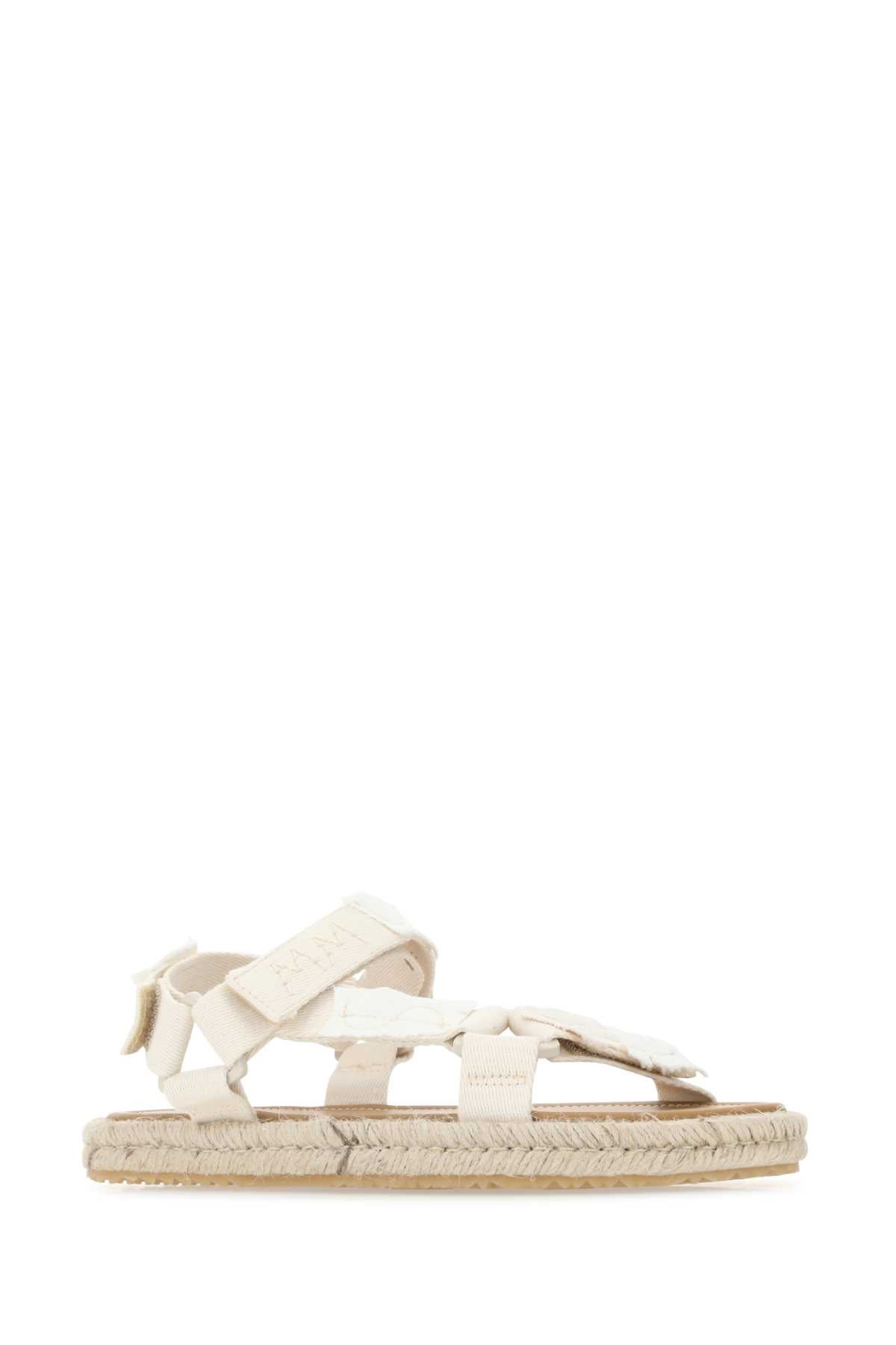 Maison Margiela Men White Canvas Trekking Sandals - 2