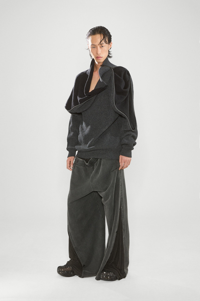 Zip Insert High Neck Pullover 4