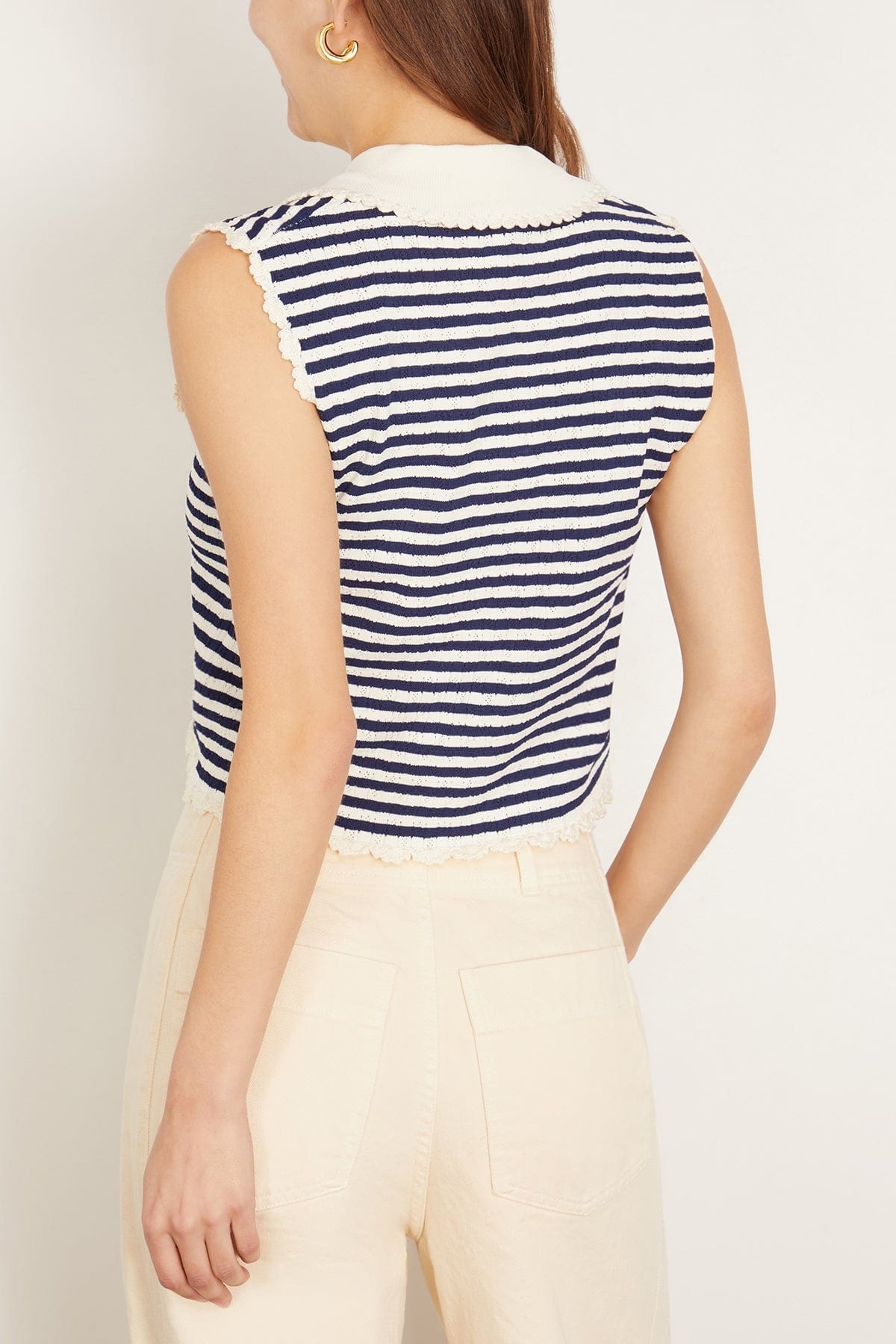 Addy Striped Knit Vest in Multi - 4