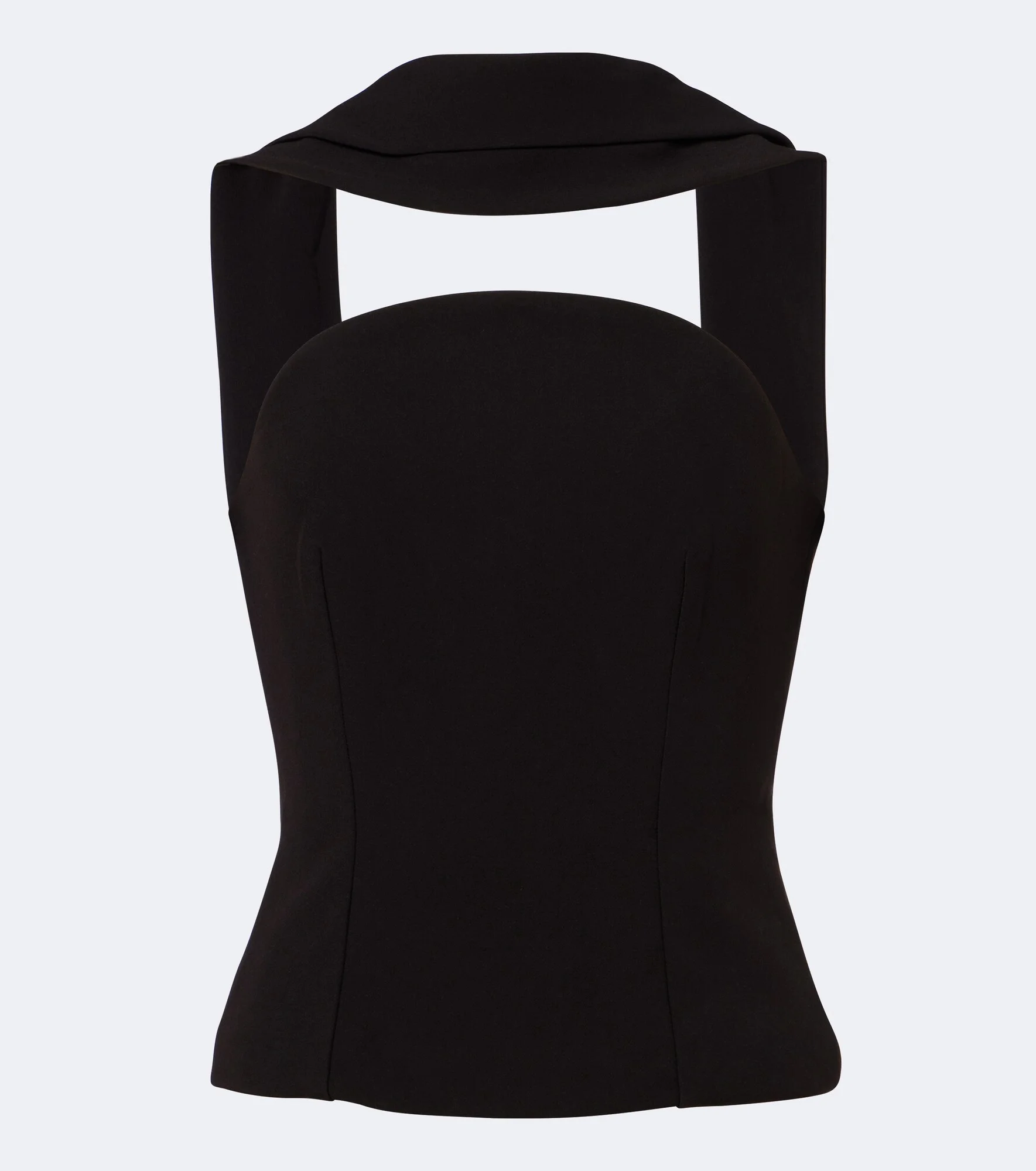 Scarf-detail crêpe corset top - 1