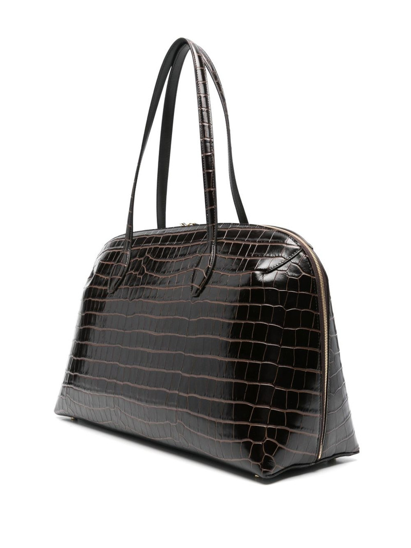 Totême crocodile-embossed tote bag outlook