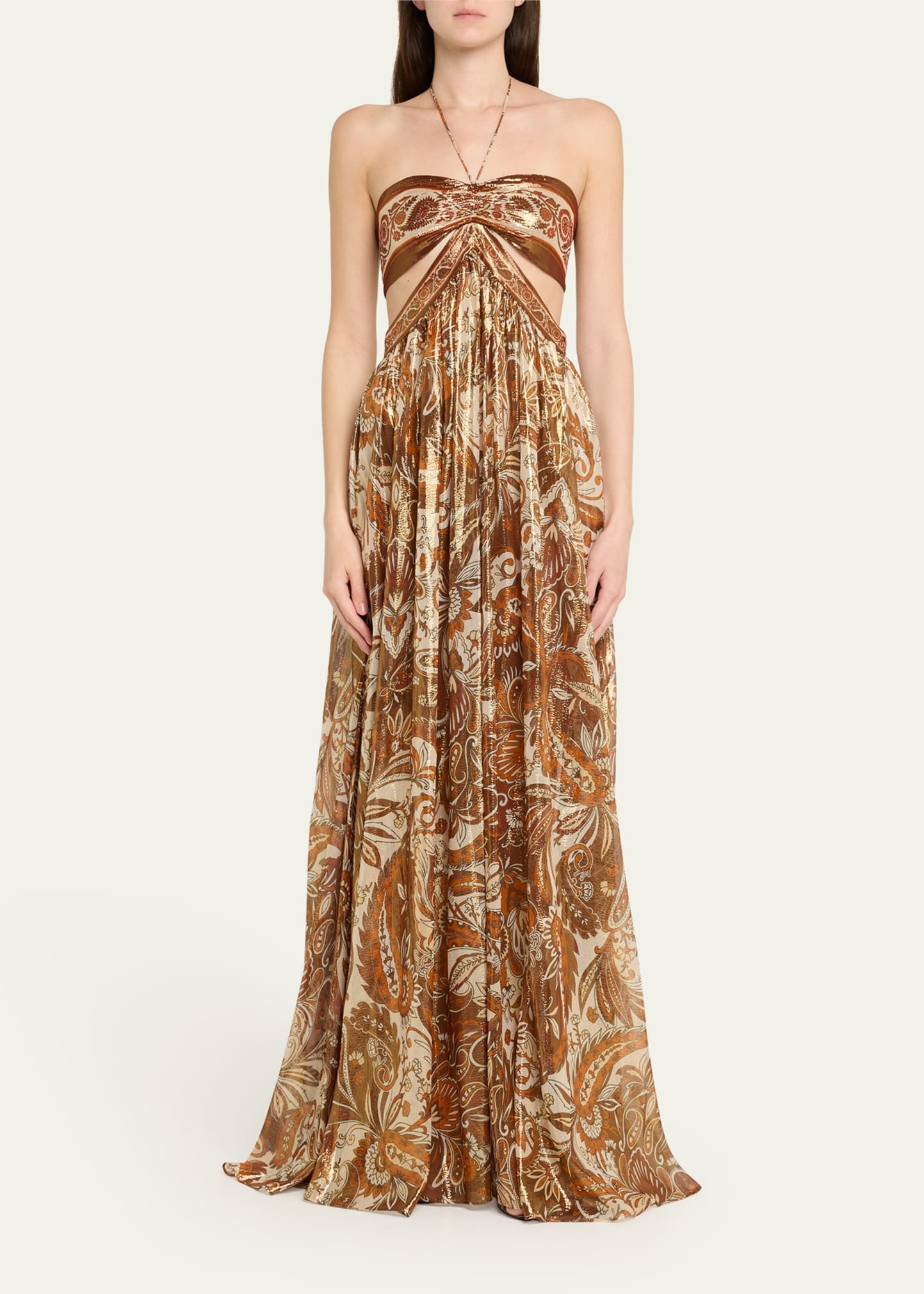 Kimmy Halter Cut-Out Gown - 2