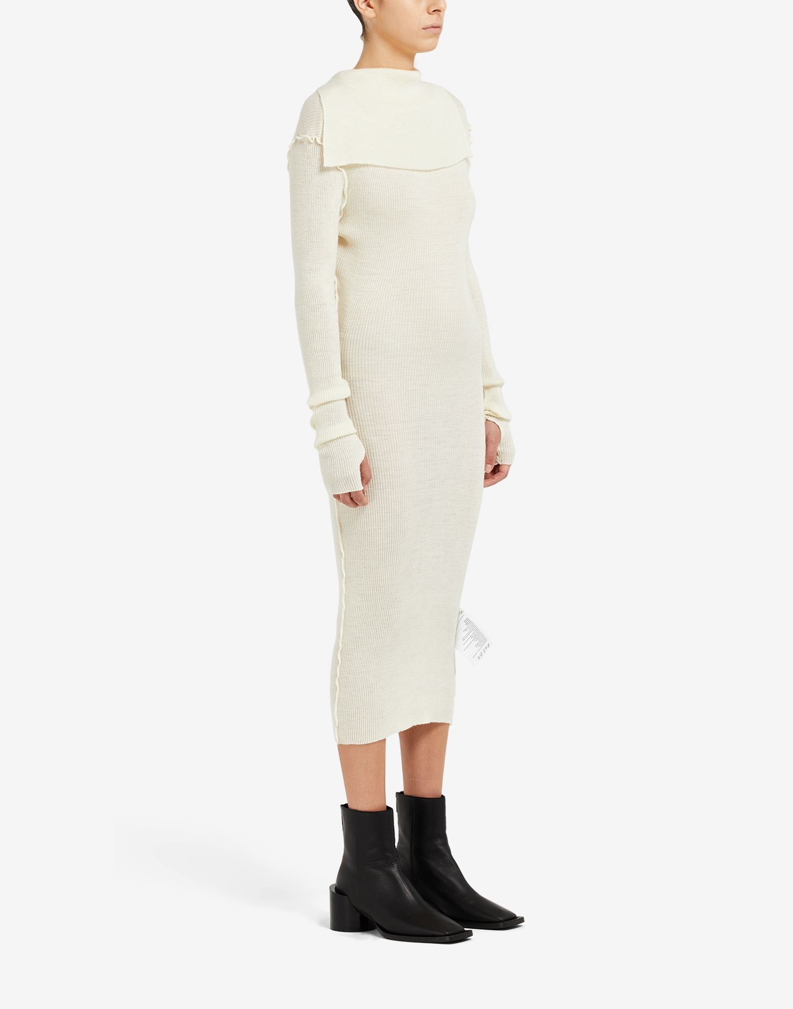 Ribbed polo-neck dress - 3