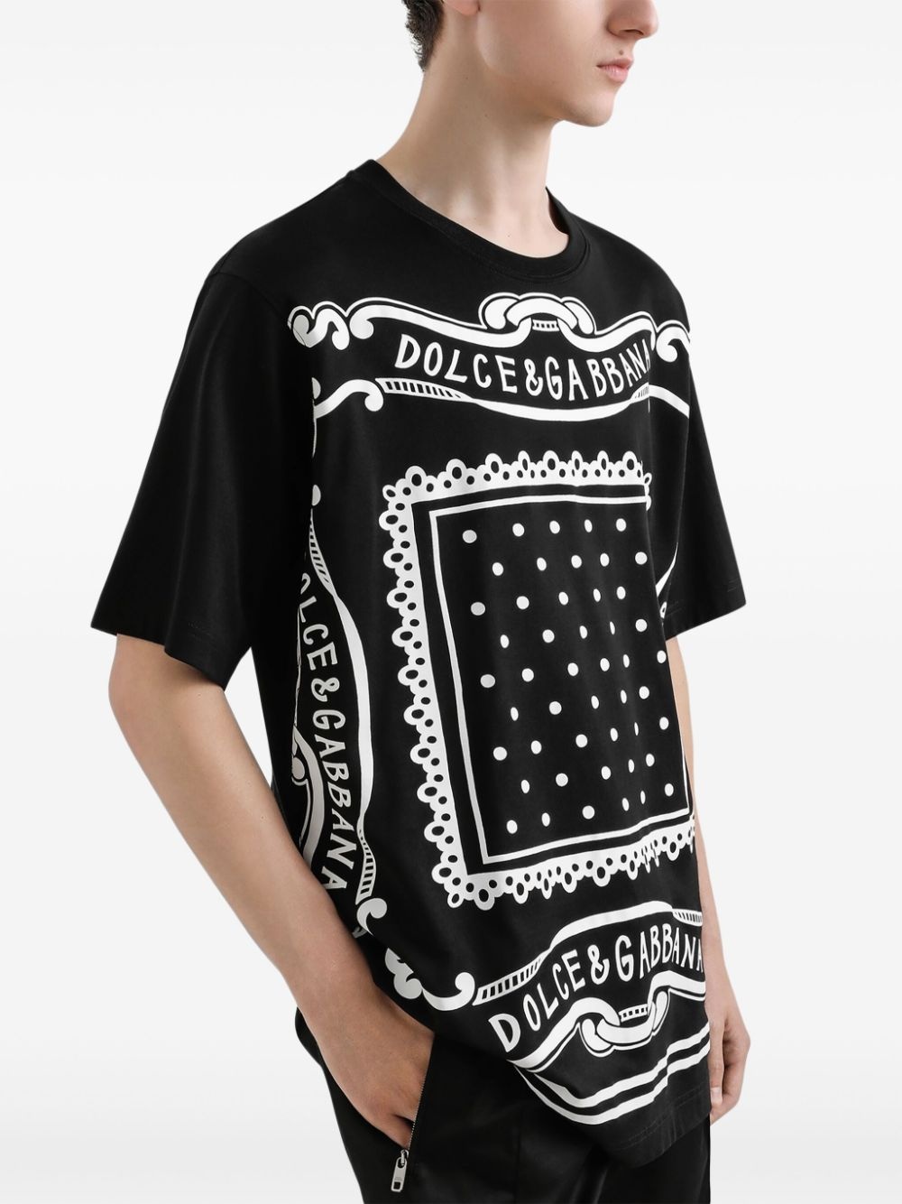 bandana-print cotton T-shirt - 4