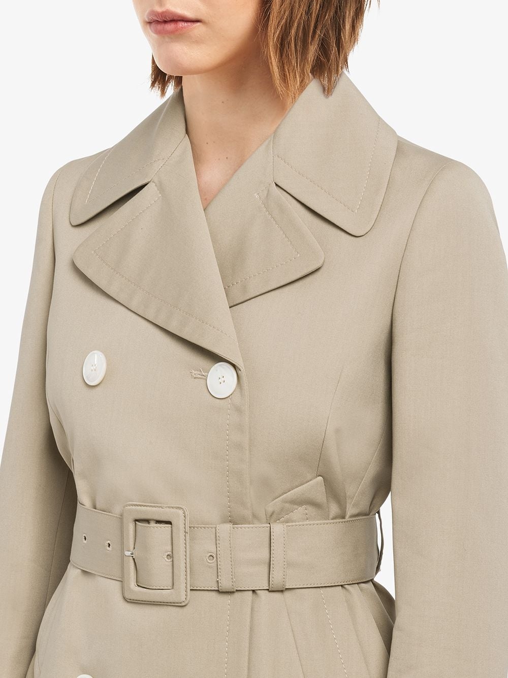 heavy cotton poplin trench coat - 5