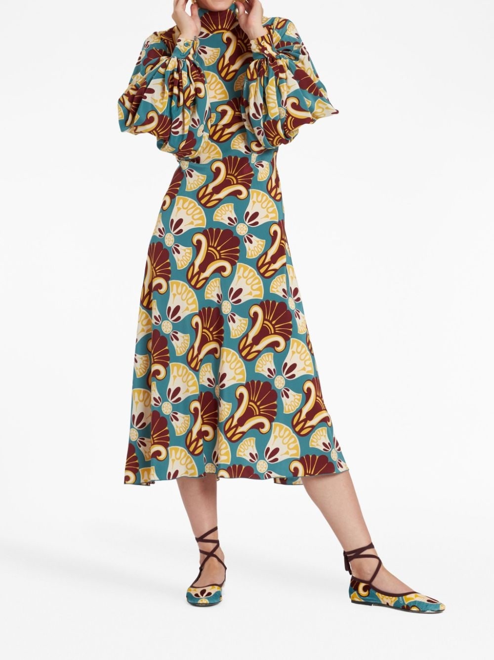 Medici graphic-print silk dress - 2