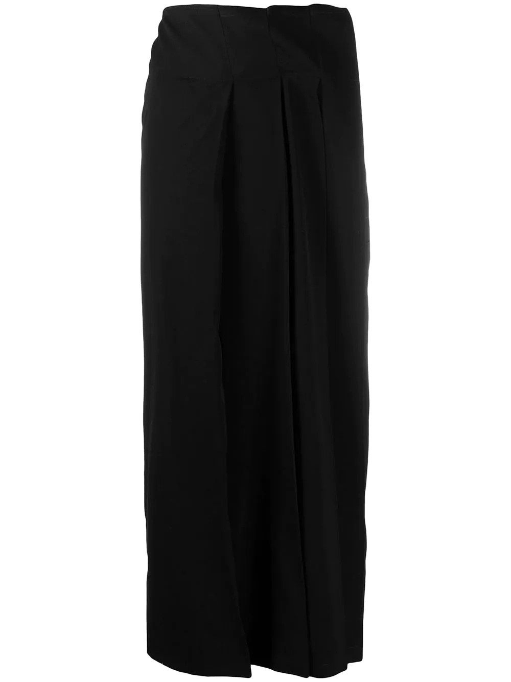 pleated panel midi skirt - 1