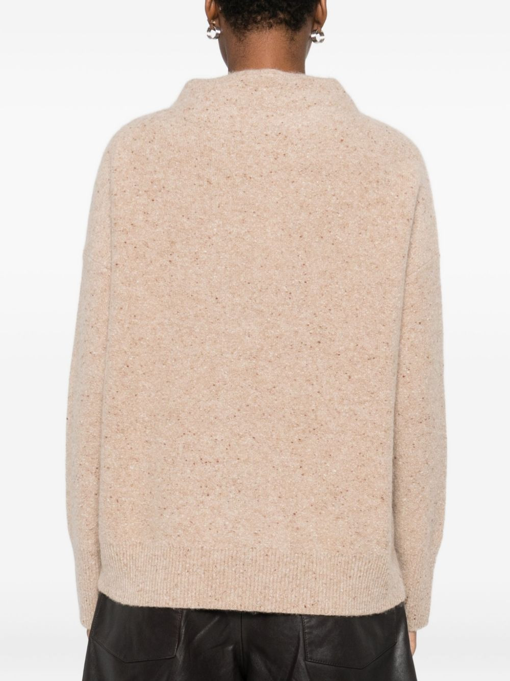 speckled mock-neck sweater - 4