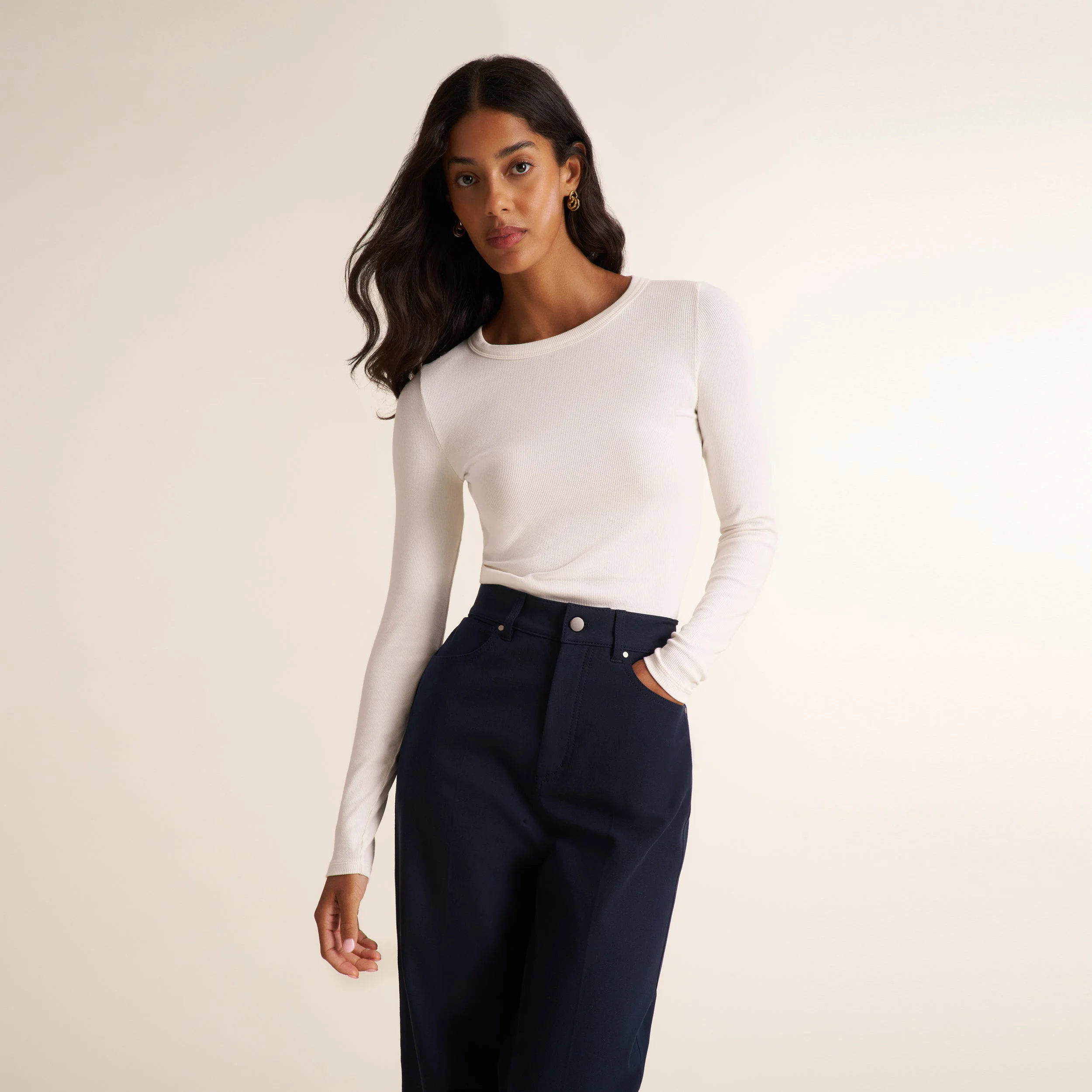 Malley Fitted Tee - Ribbed Pima Cotton - 1