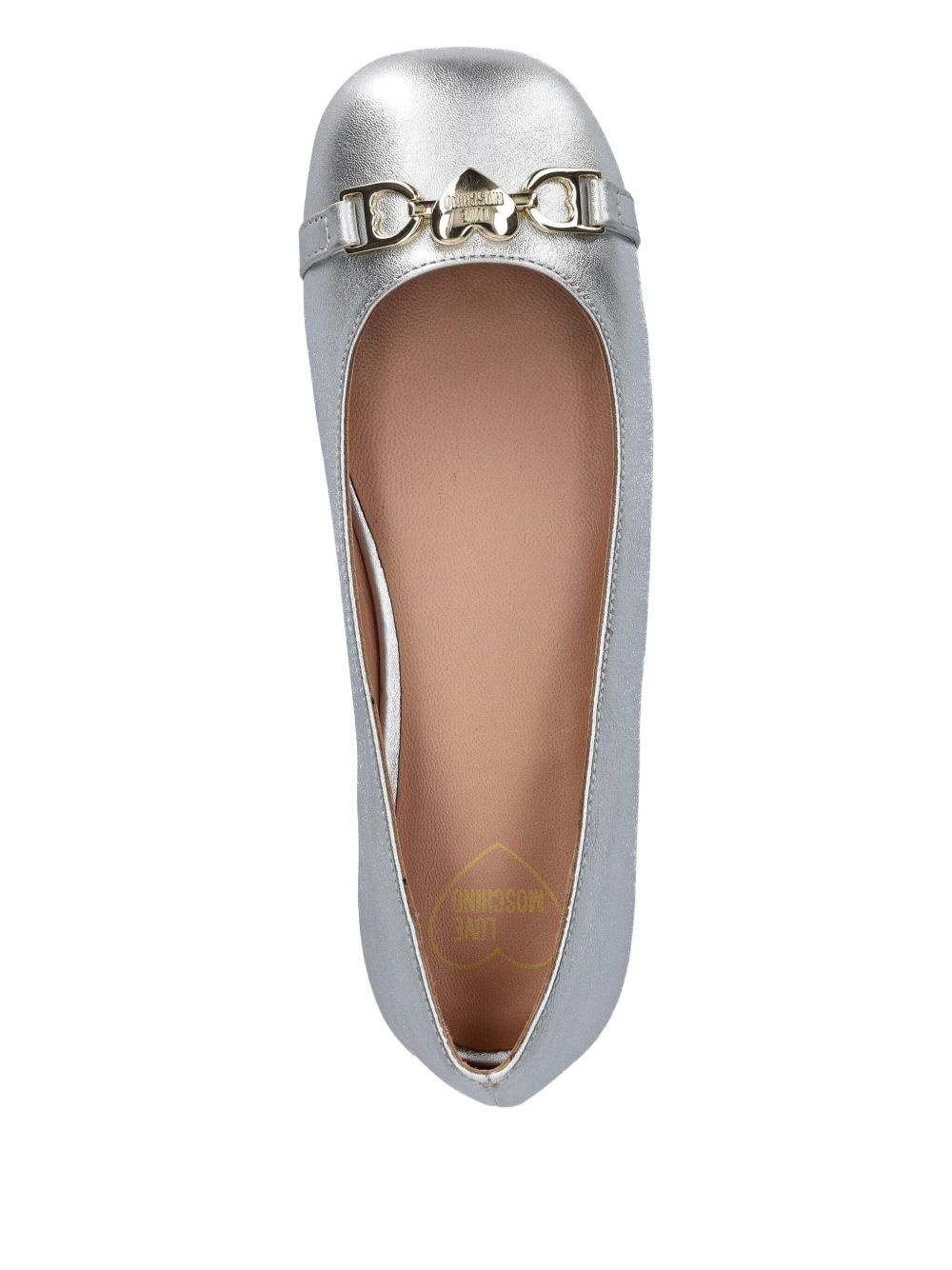 metallic ballerina shoes - 4