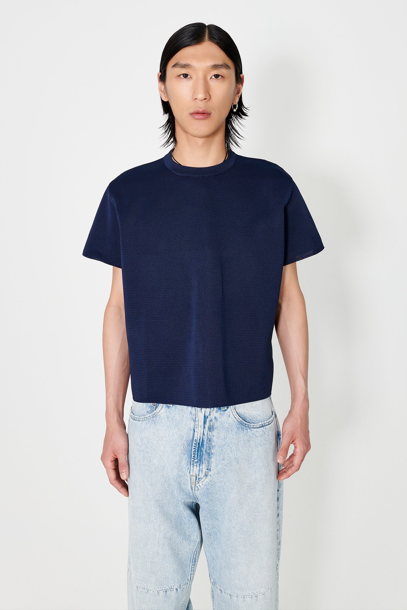 ★送料・関税込★OUR LEGACY★KNITTED T-SHIRT Digital Abyss ★ Our Legacy – Knitted T-Shirt Digital Abyss Performance Poly