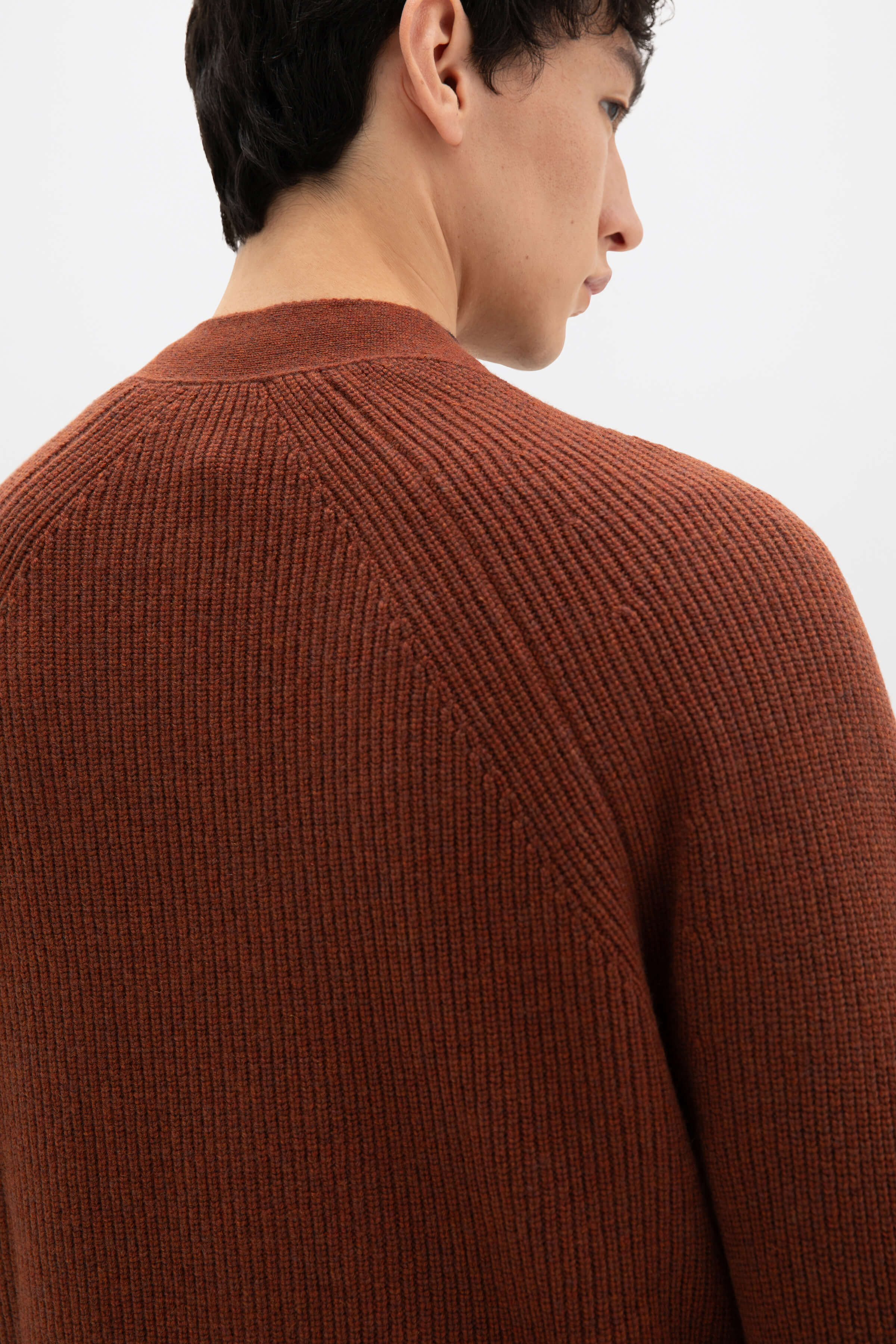 Relaxed Red Cashmere Cardigan - 3