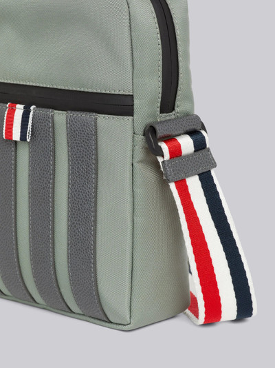 Thom Browne Medium Grey Nylon and Interlock 4-Bar Applique Crossbody Bag outlook