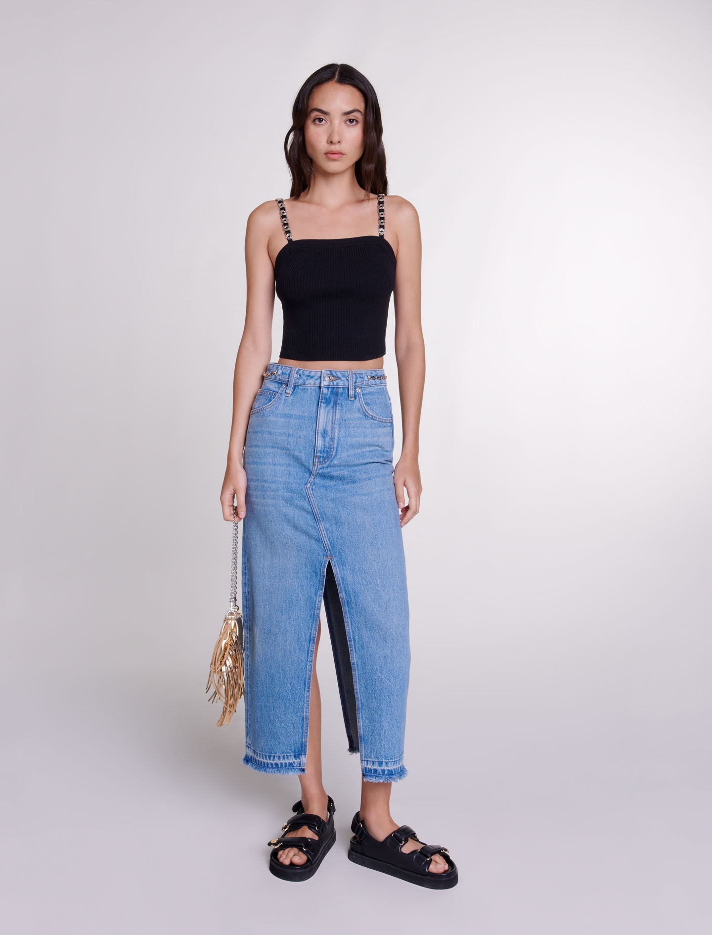 Crop top with removable straps - 2