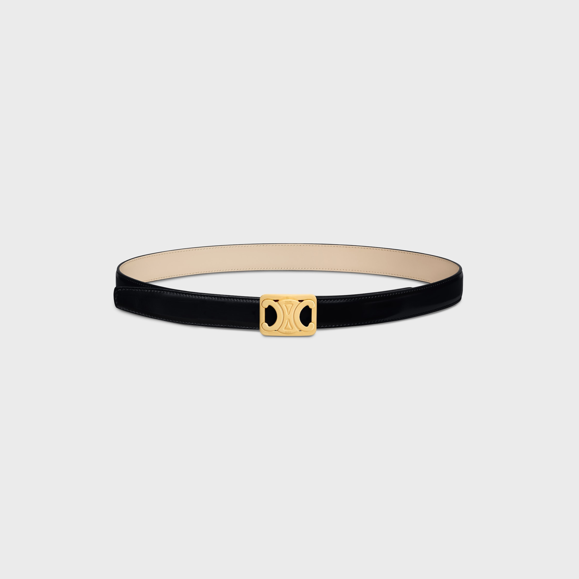MEDIUM REVERSIBLE FRAMED TRIOMPHE BELT IN TAURILLON - 1