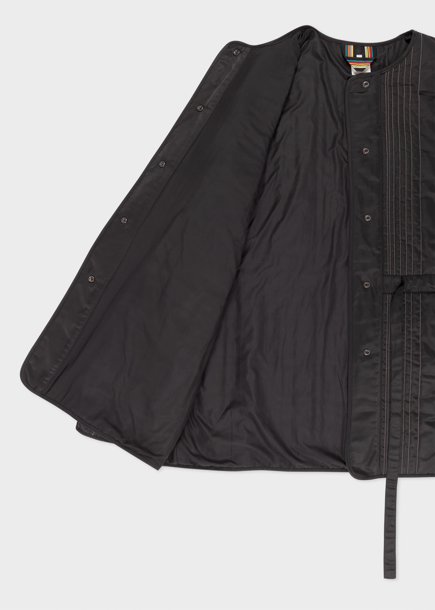 Midnight Blue 'Shadow Stripe' Quilted Jacket - 2
