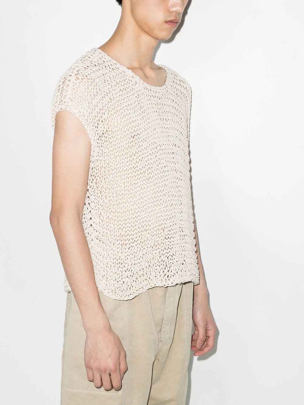 lattice-knit cotton top - 2