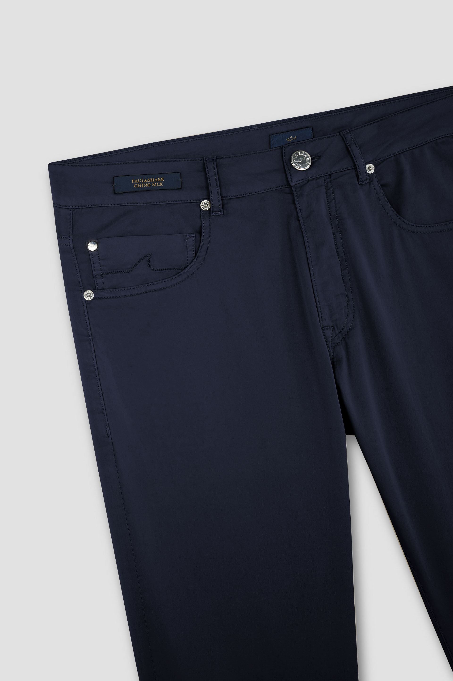 CHINO SILK STRETCH COTTON AND SILK PANTS - 5
