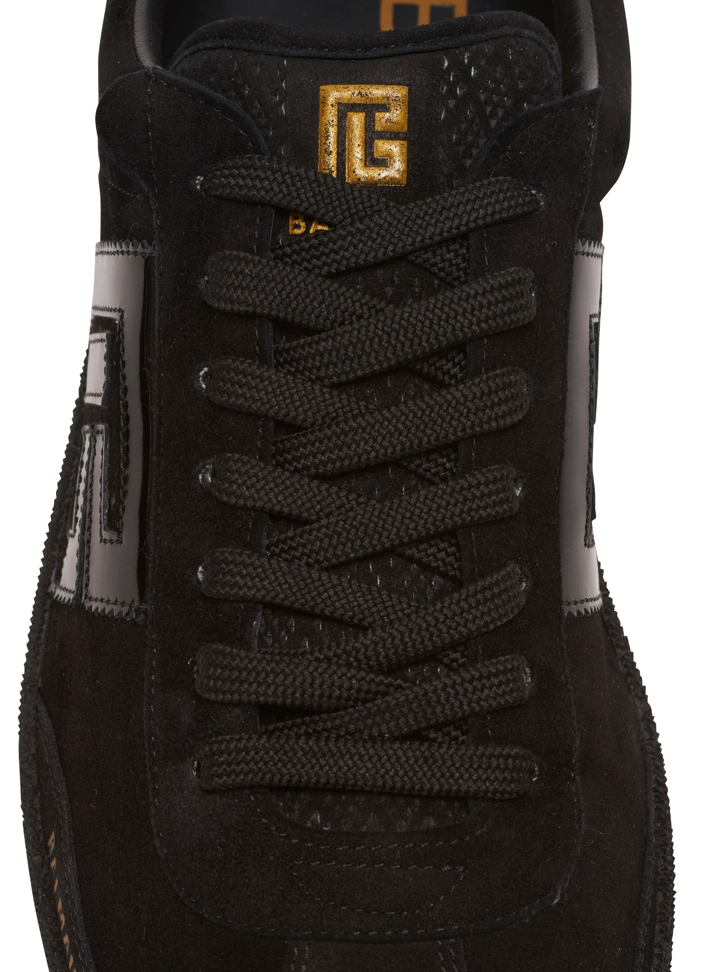 Balmain Swan suede and patent leather sneakers - 8