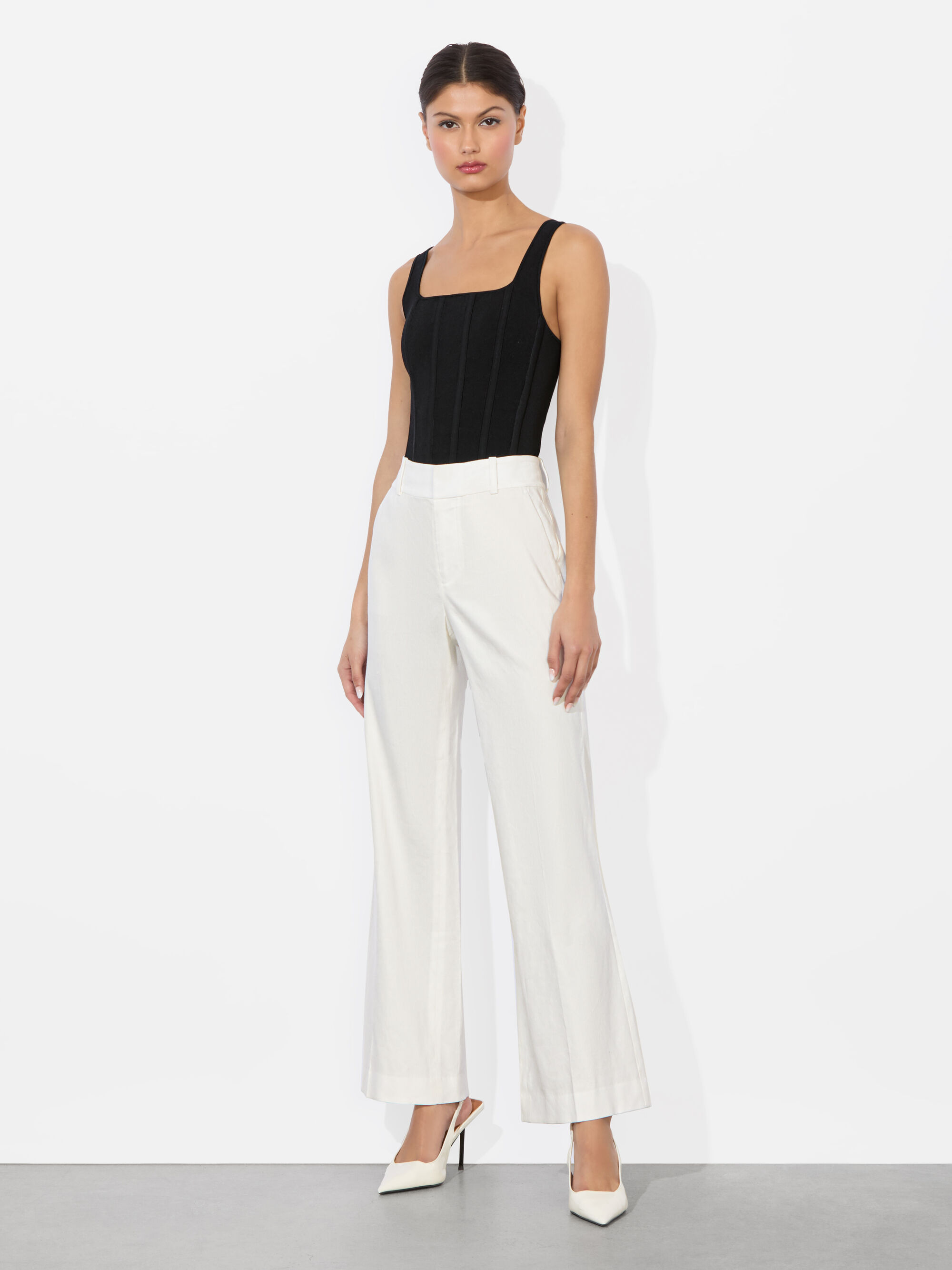 QUINN LINEN KICK FLARE PANT - 6