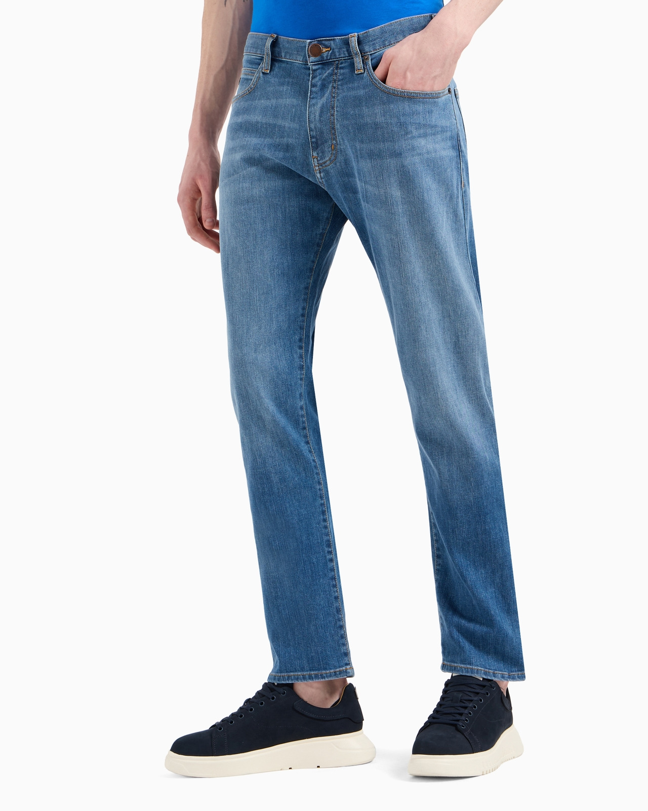 J45 Regular-fit, washed twill 11.5 oz comfort-denim jeans - 4