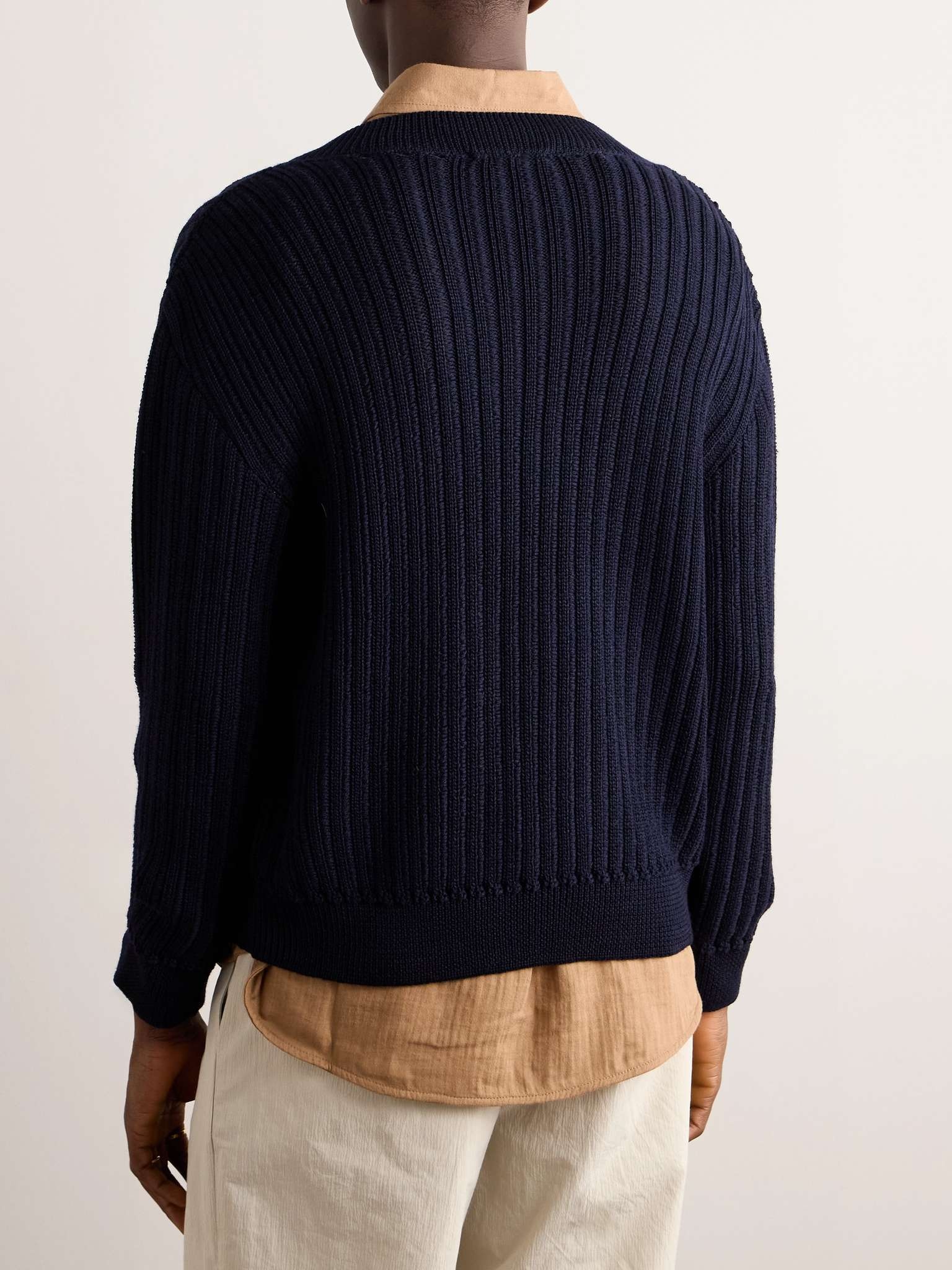 Saimir Ribbed Merino Wool and Silk-Blend Sweater - 3