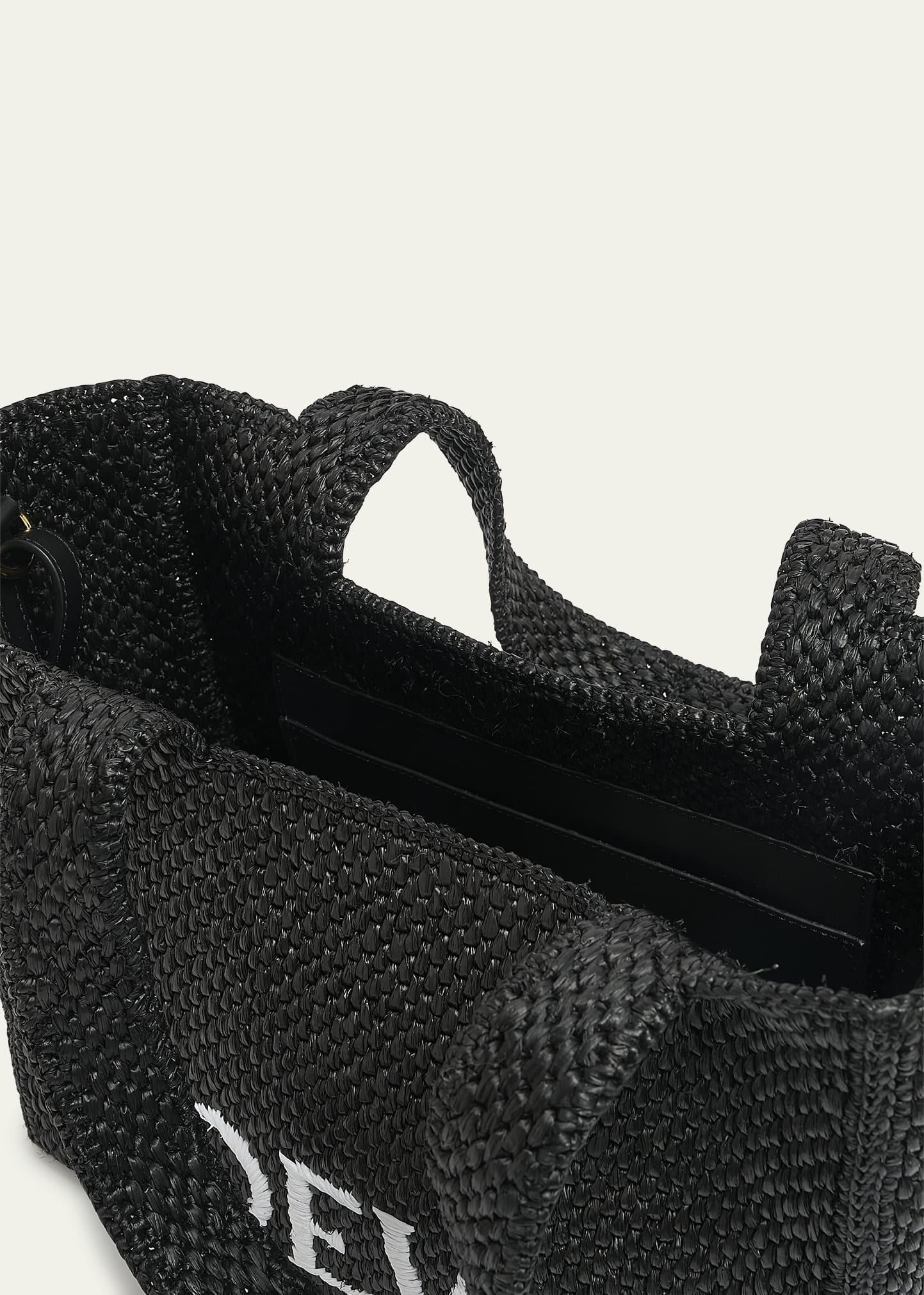 Logo Medium Tote Bag in Raffia - 4