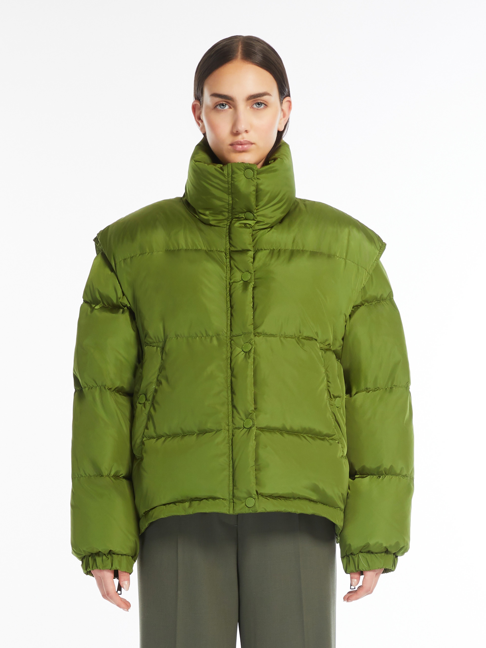 BAIARDO Water-repellent taffeta cropped bomber jacket - 3