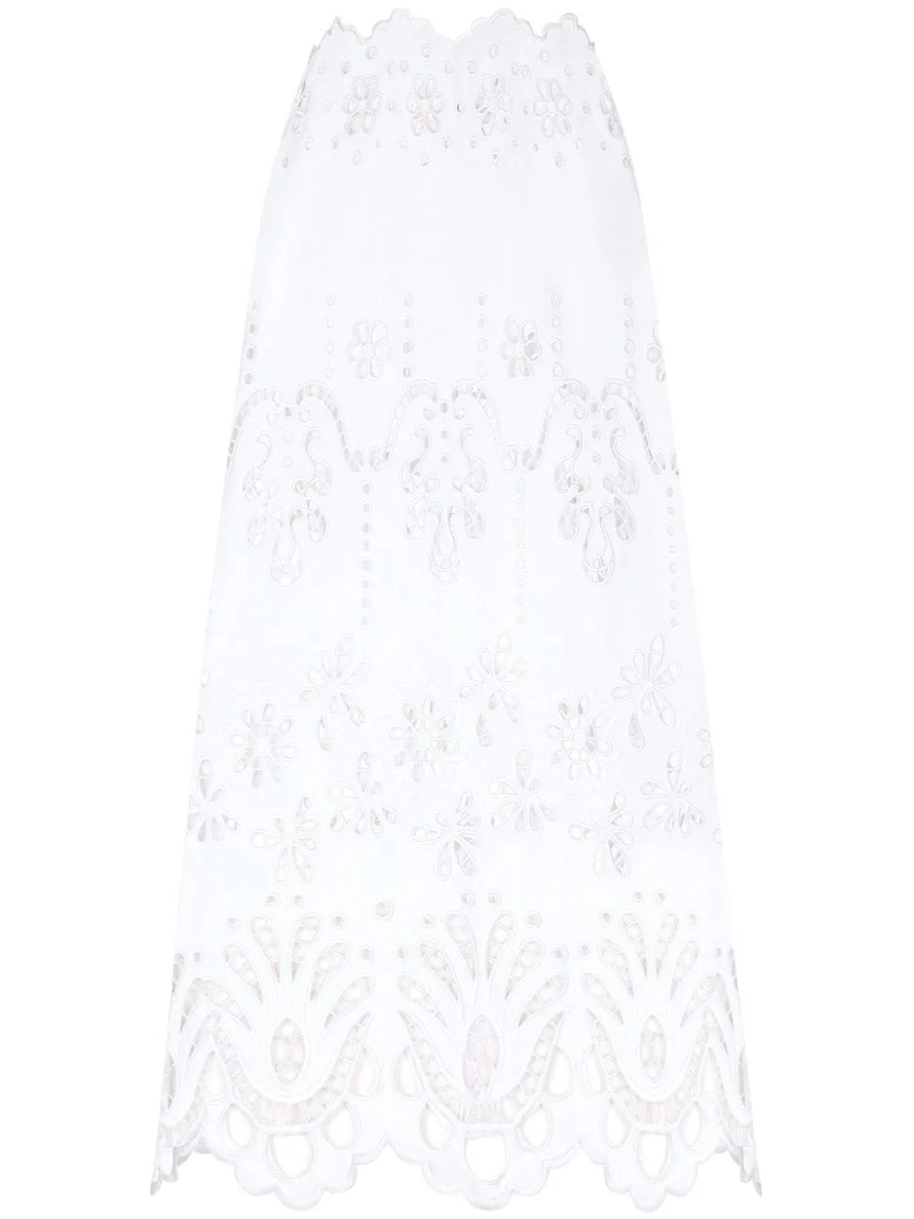 scallop cut-out skirt - 1