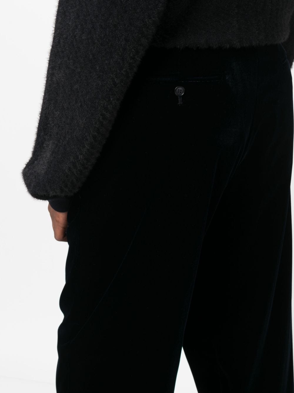 straight-leg velvet trousers - 5