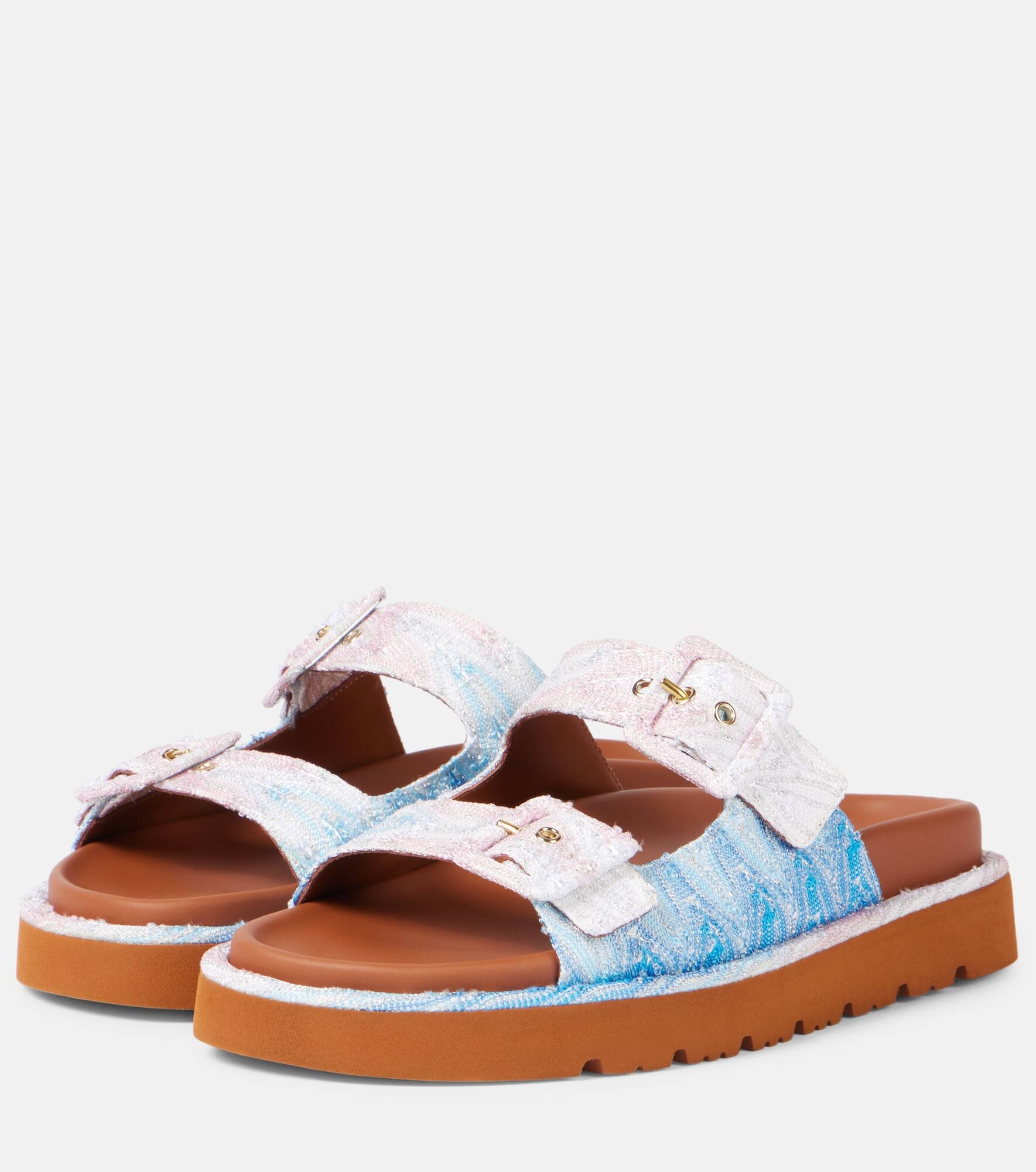 Clea Wave lamé sandals - 4