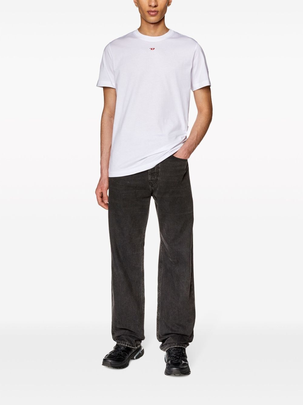 embroidered-logo detail T-shirt - 2