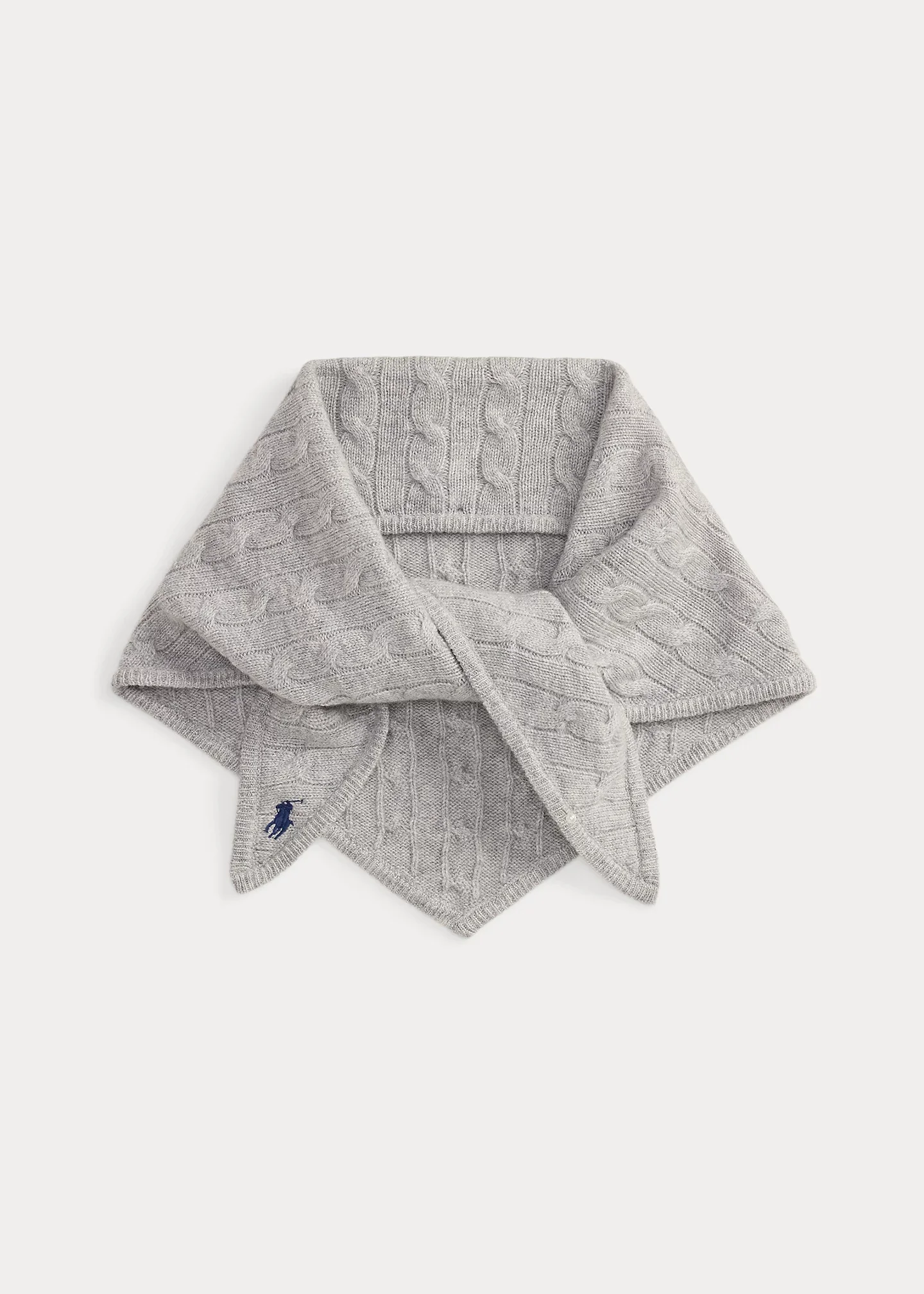 Wool-Cashmere Triangle Scarf - 1