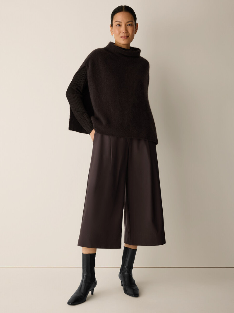 Cashmere Silk Bliss Funnel Neck Poncho 3