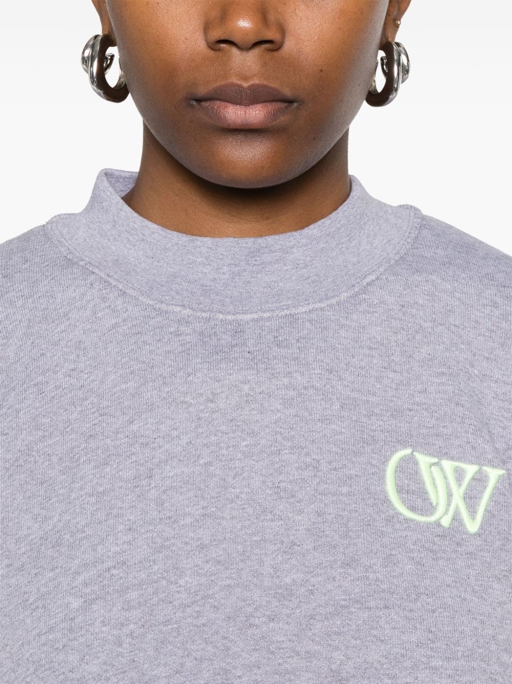 logo-embroidered sweatshirt - 5
