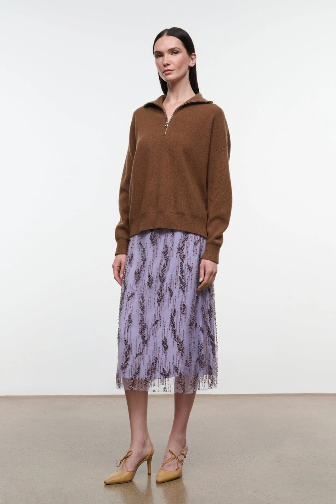 STAUD AVIVA SKIRT LILAC - 1