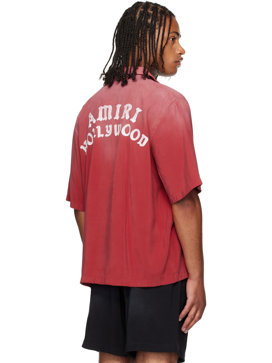 Red 'AMIRI Hollywood' Bowling Shirt - 3