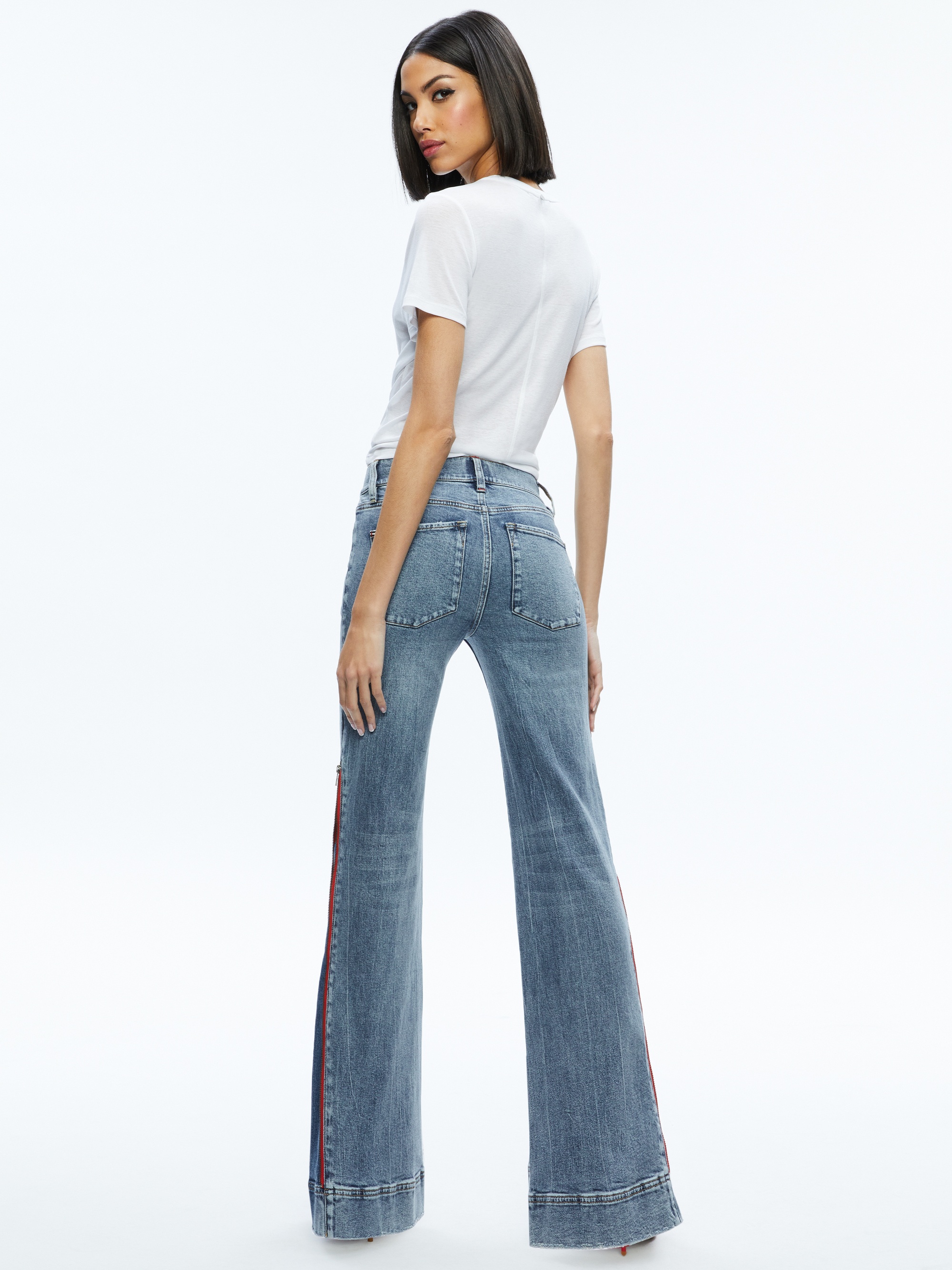 REY SIDE ZIPPER WIDE LEG JEAN - 3