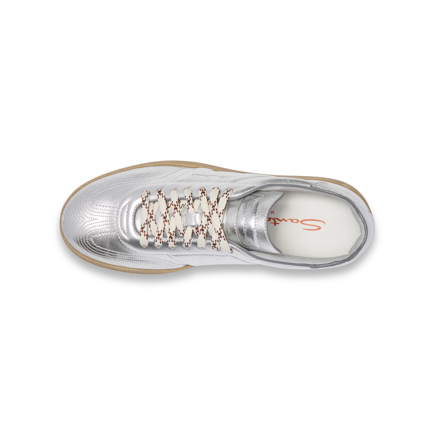 Women's silver laminated leather DBS Oly sneaker - 5