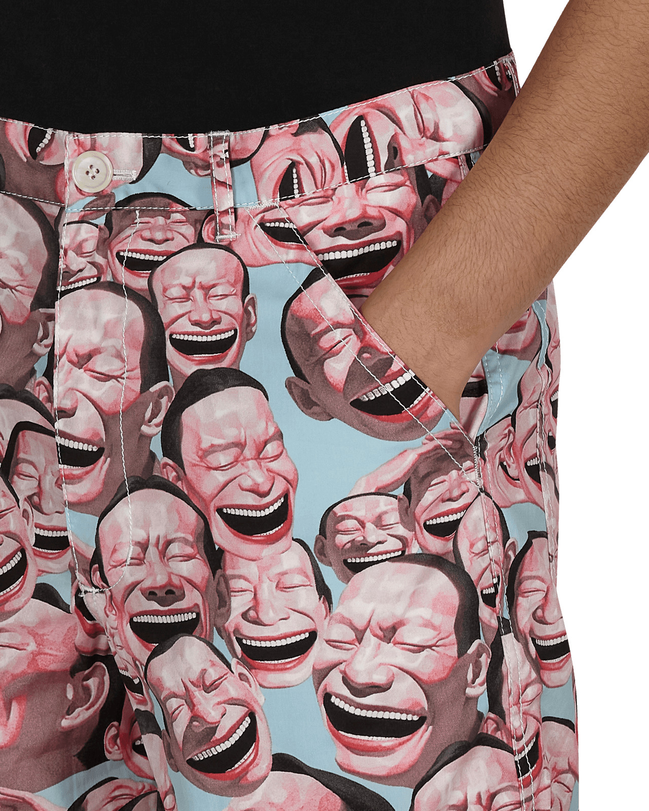 Yue Minjun Woven Shorts Multicolor - 5