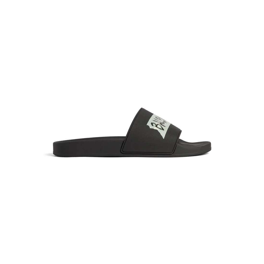 Men's Pool Slide Sandal in Black/white - 1
