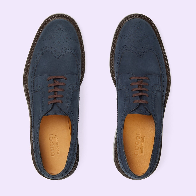 Men's lace-up shoe with brogue details 5