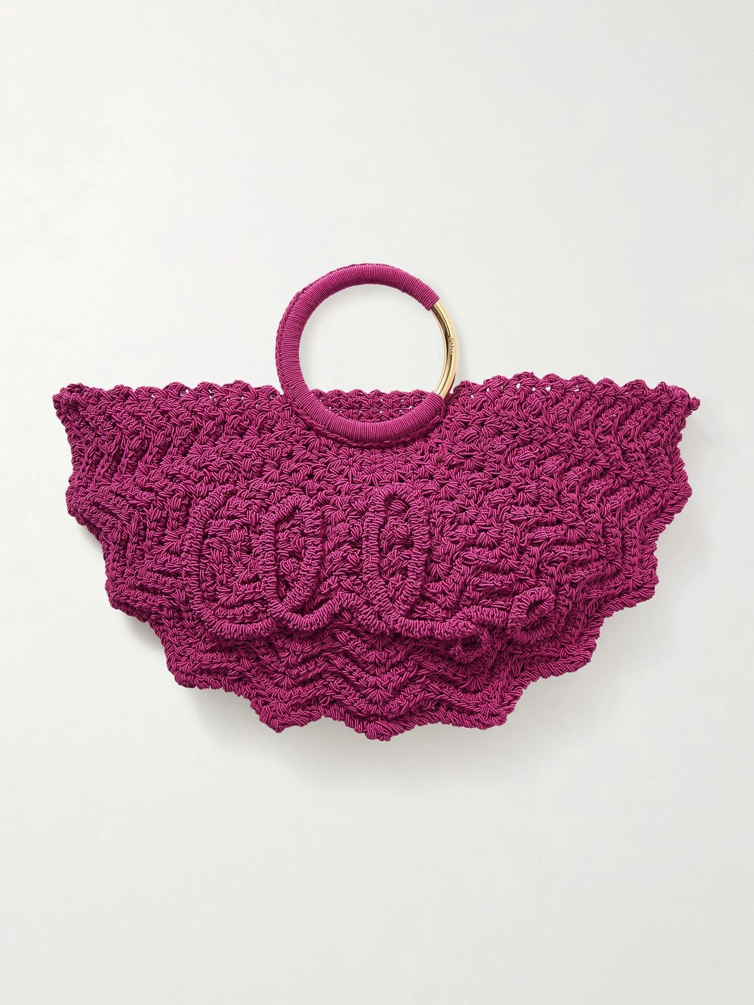 Scalloped crocheted tote Violet - 1