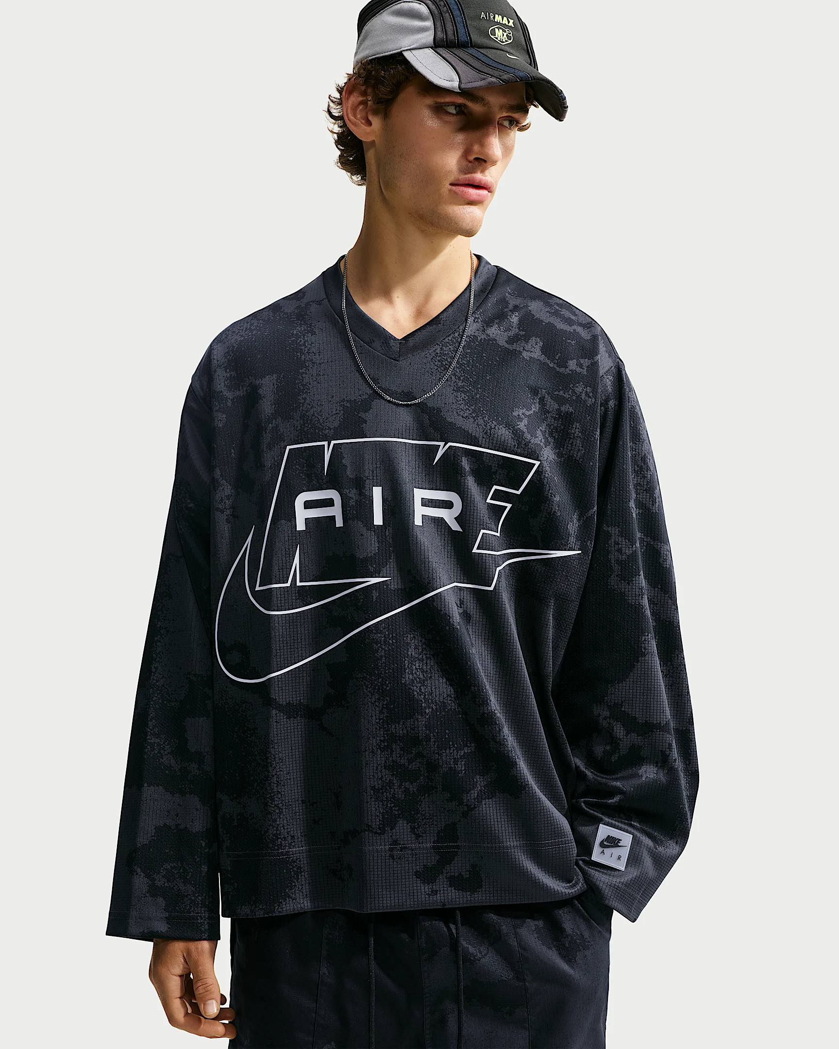 Nike Air Men's Long-Sleeve All-Over-Print Jersey - 1