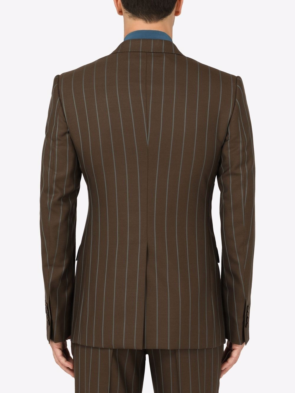 double-breasted pinstripe blazer - 4