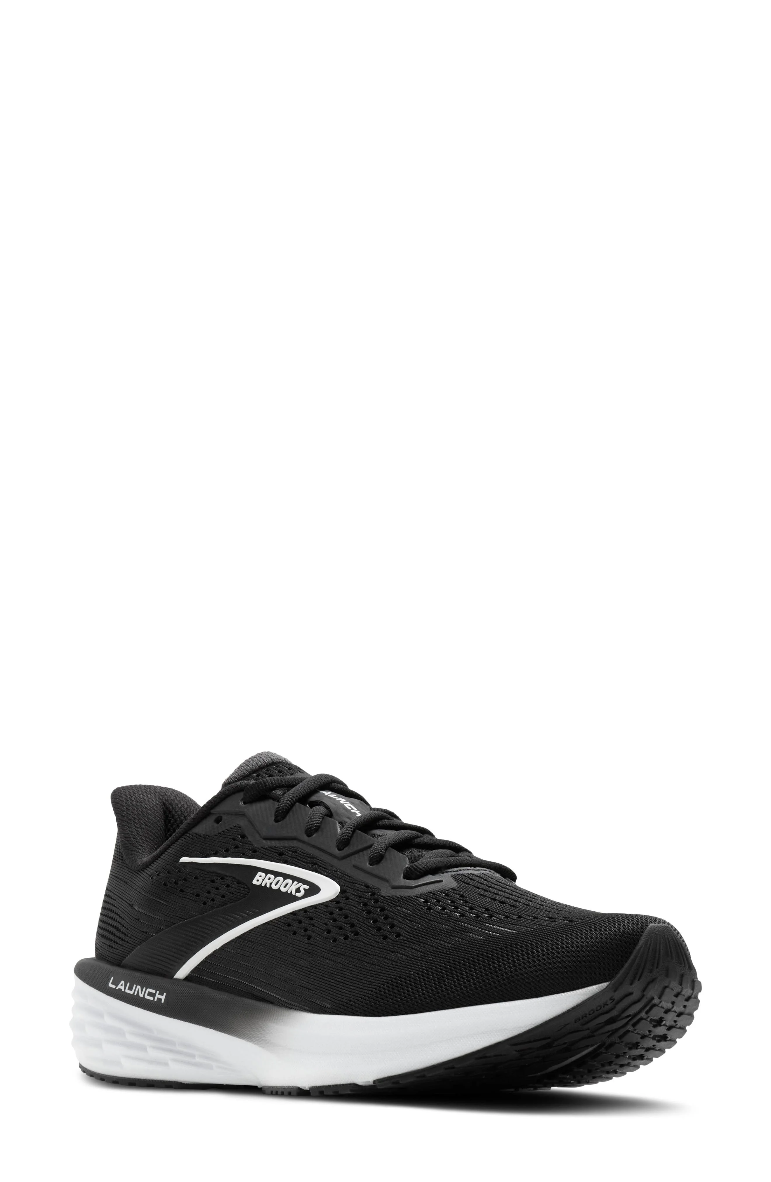 Brooks Launch 12 Running Sneaker in Black/Grey/White at Nordstrom - 1