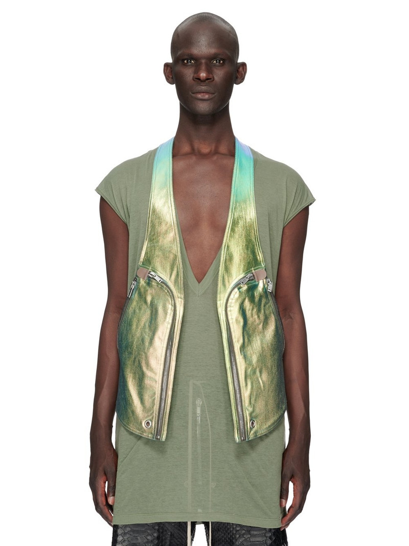 harness-style iridescent vest 1