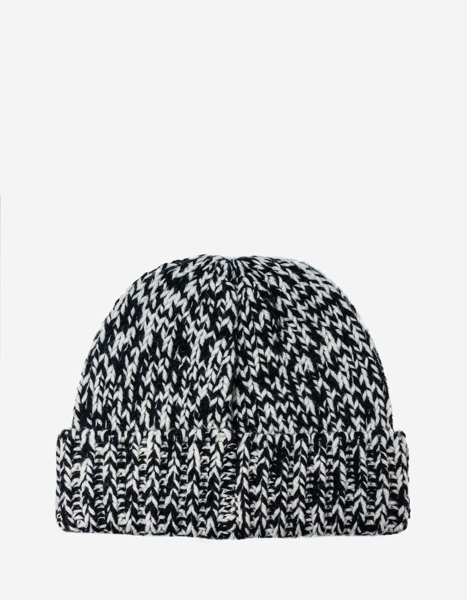 Saint Laurent Black & White Beanie Hat - 2